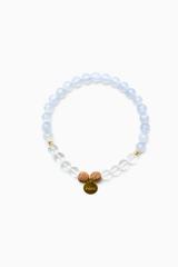 I Am Believing Armband Blauer Achat Bergkristall