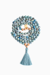 Feel Good Mala - 108 Perlen Blau und Türkis