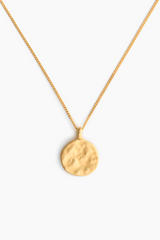 Simple Halskette Gold Gehämmert Handmade Hochwertig Yogaschmuck Minimalismus